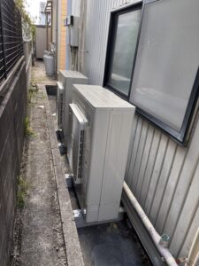 名古屋市R様理容室_施工後室外機